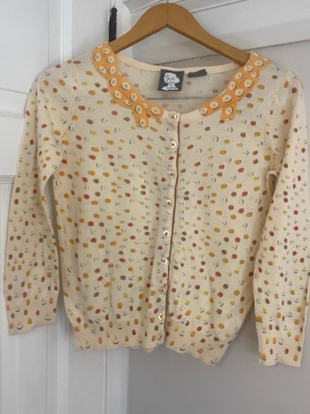 Anthropologie Girls from Savoy Cardigan XS Button Dsgn Lightweight quirky Girly